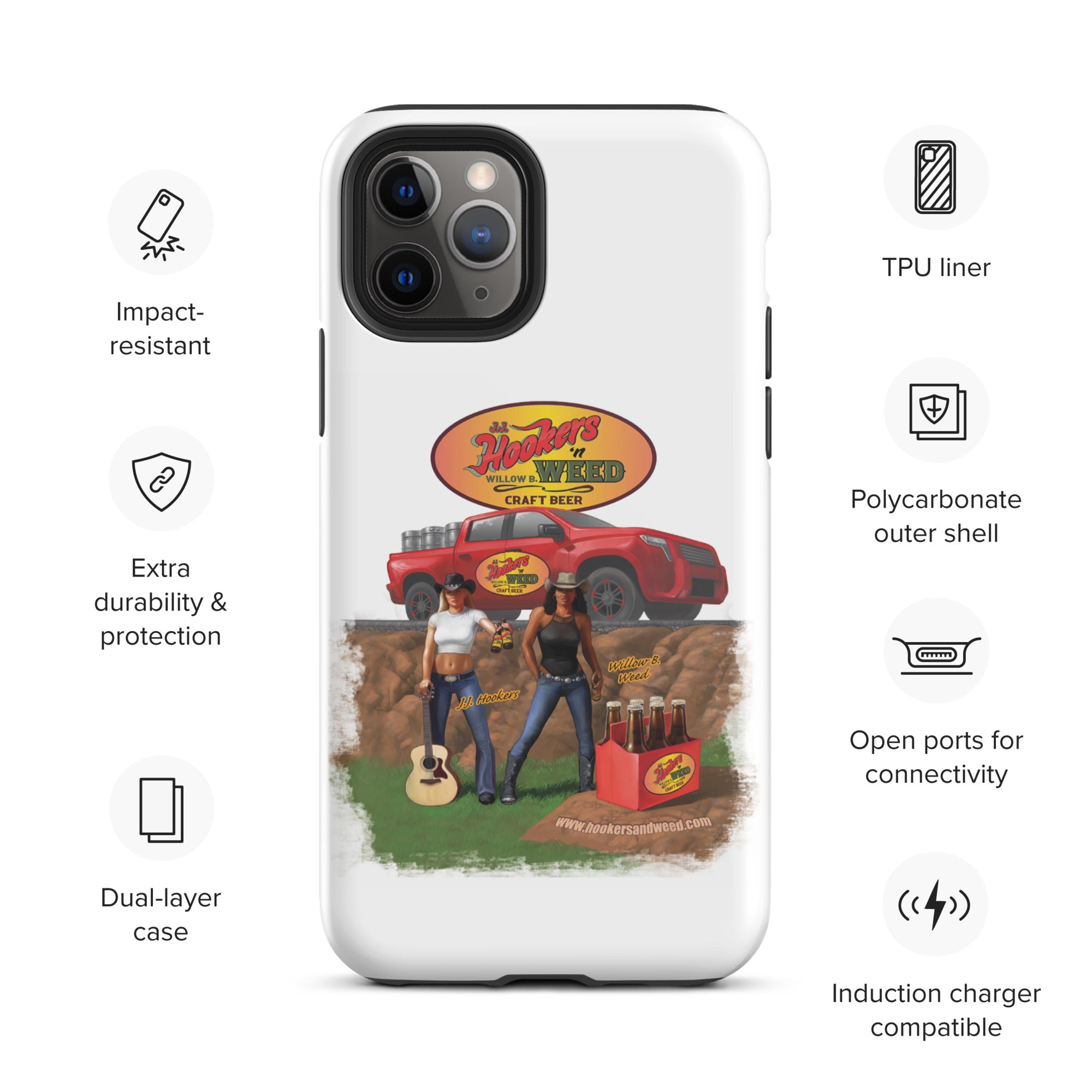 Hookers 'n Weed Tough iPhone case