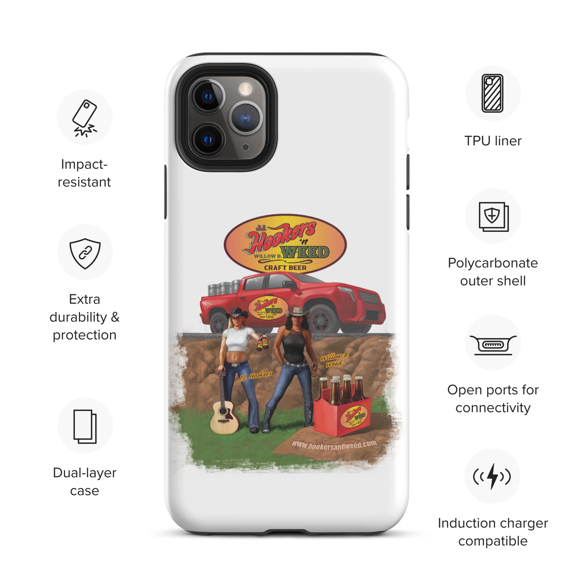 Hookers 'n Weed Tough iPhone case