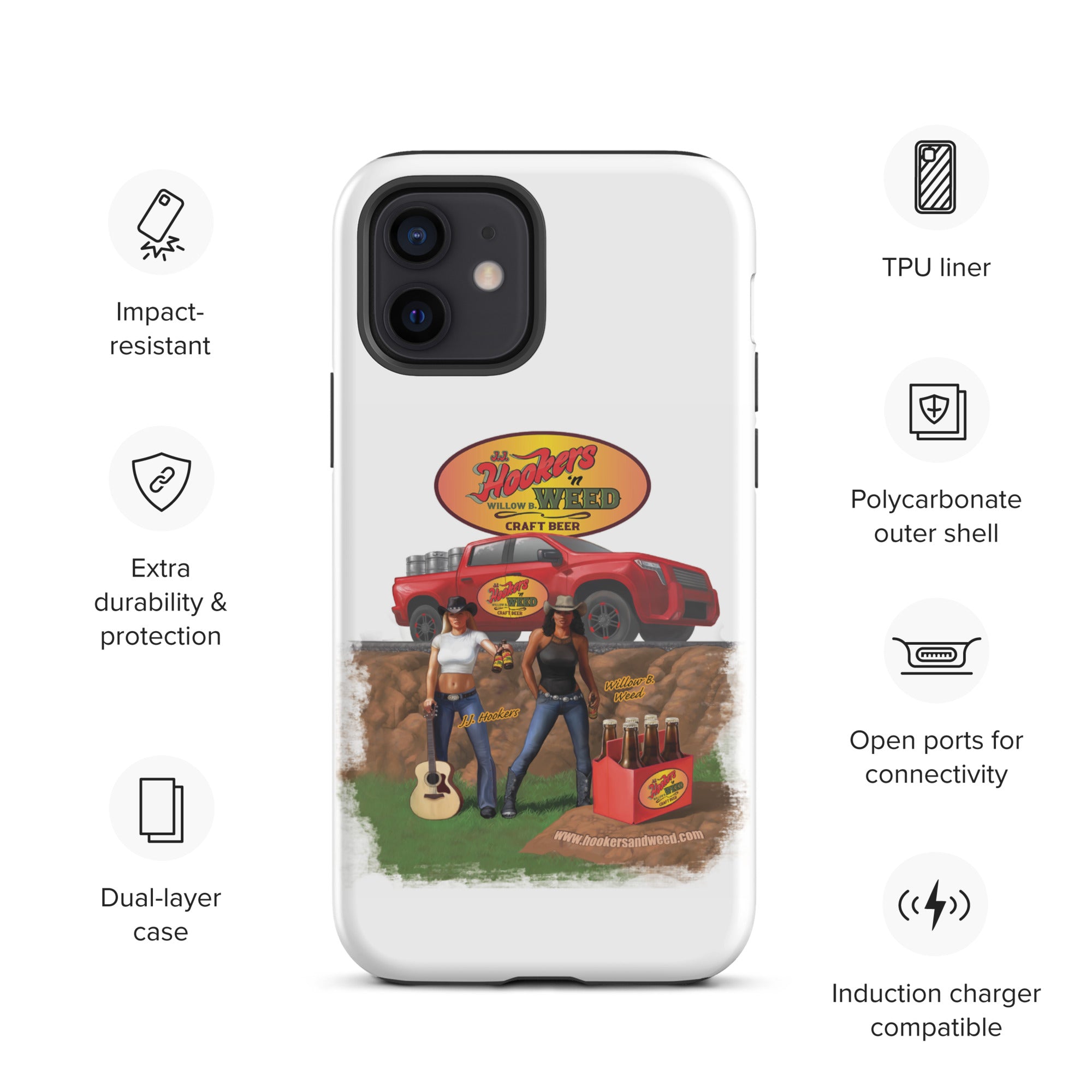 Hookers 'n Weed Tough iPhone case