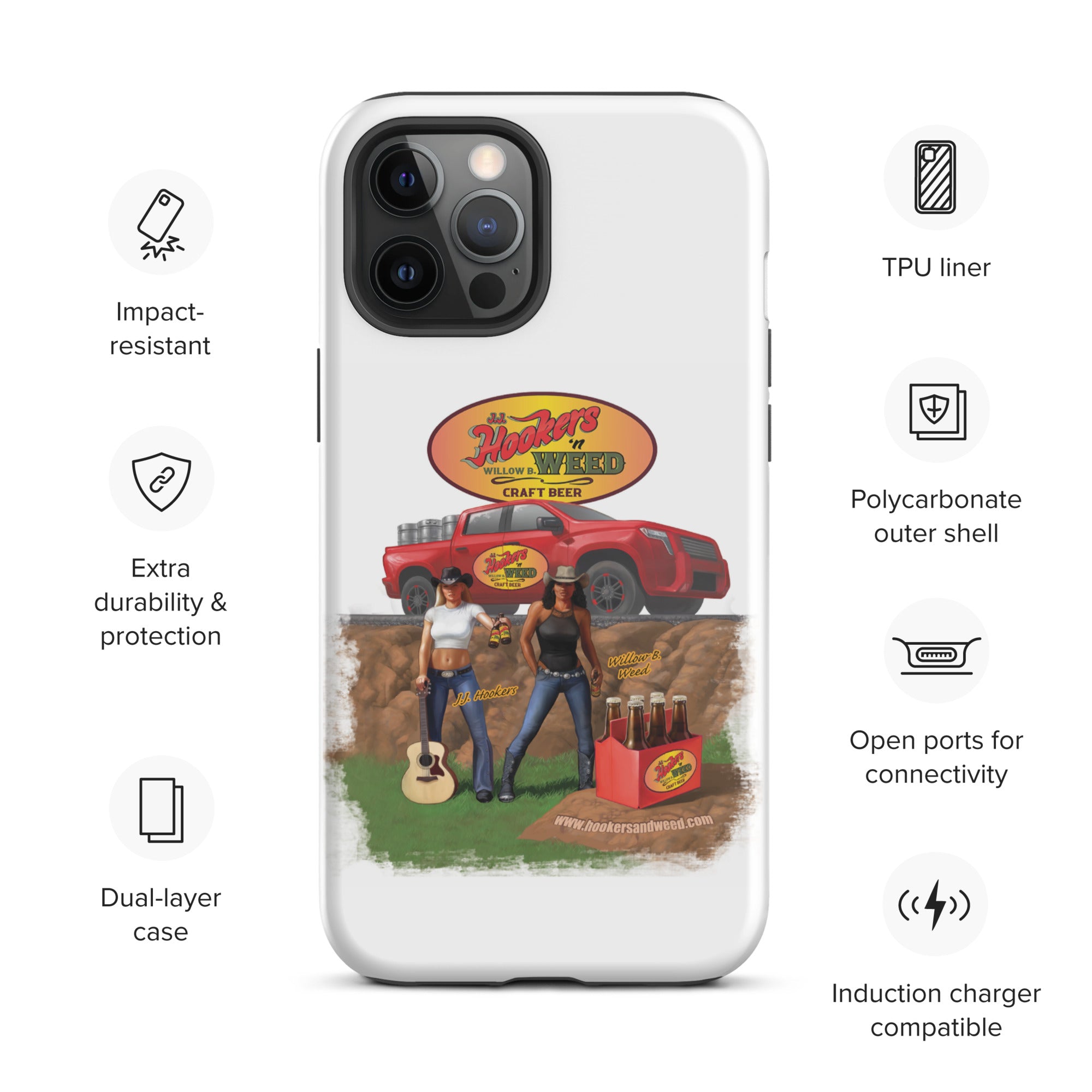 Hookers 'n Weed Tough iPhone case