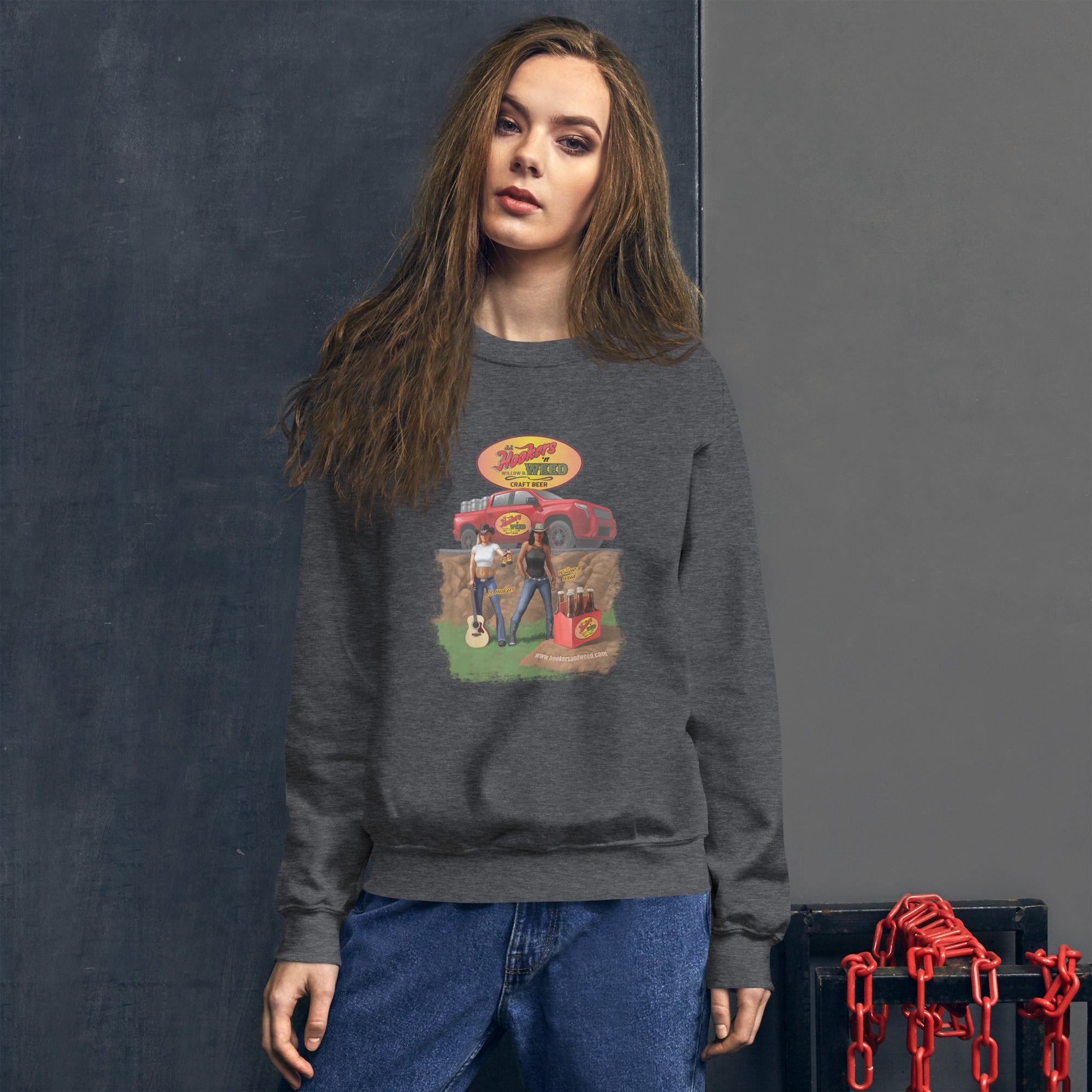 Hookers 'n Weed Unisex Sweatshirt