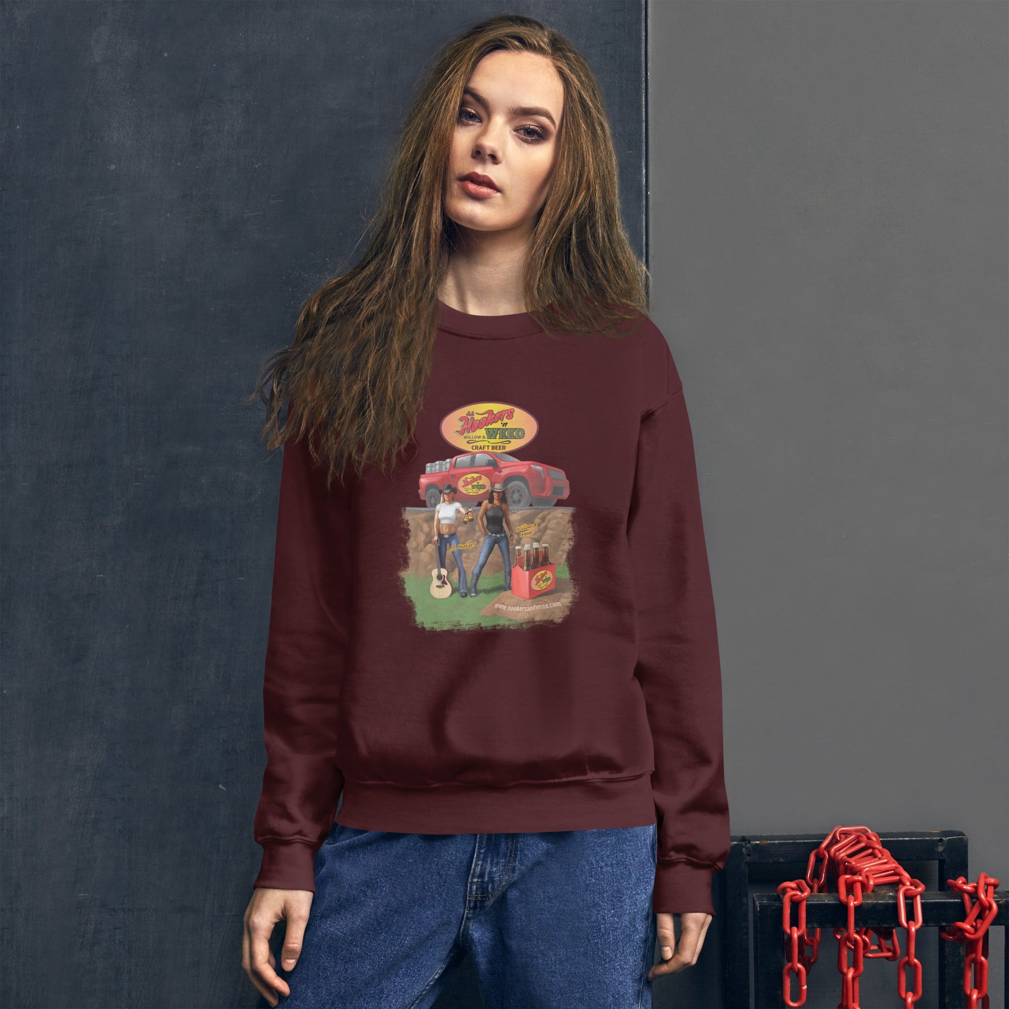 Hookers 'n Weed Unisex Sweatshirt