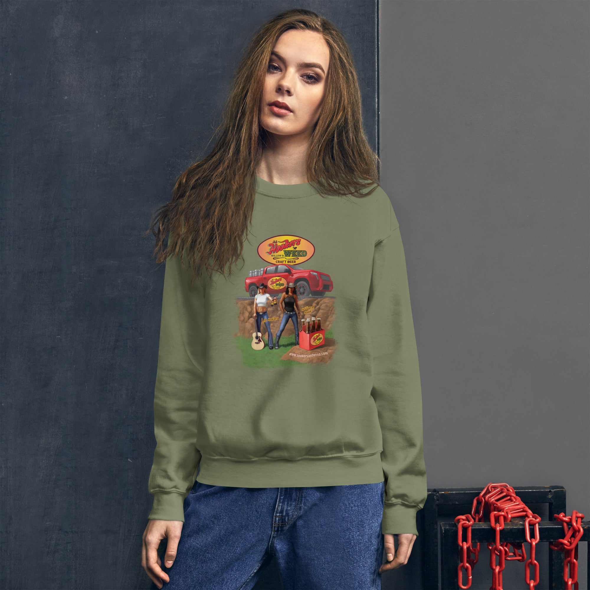 Hookers 'n Weed Unisex Sweatshirt
