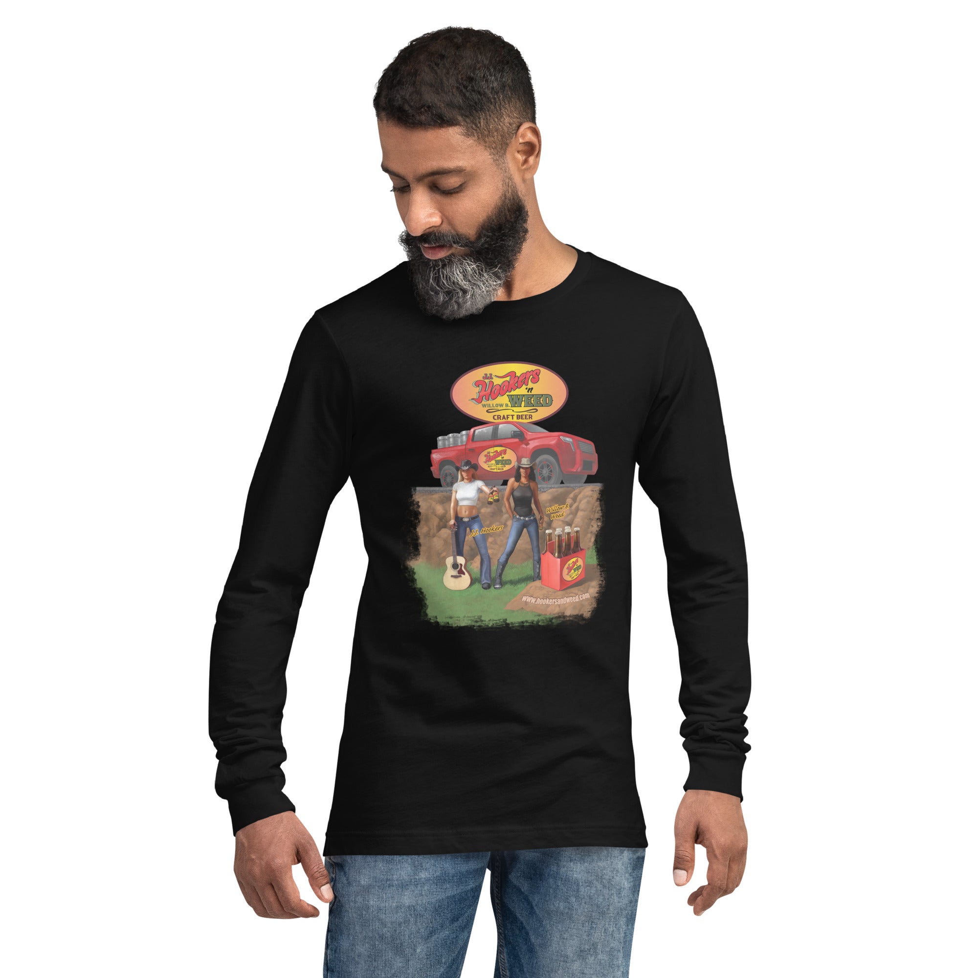 Hookers 'n Weed Unisex Long Sleeve Tee