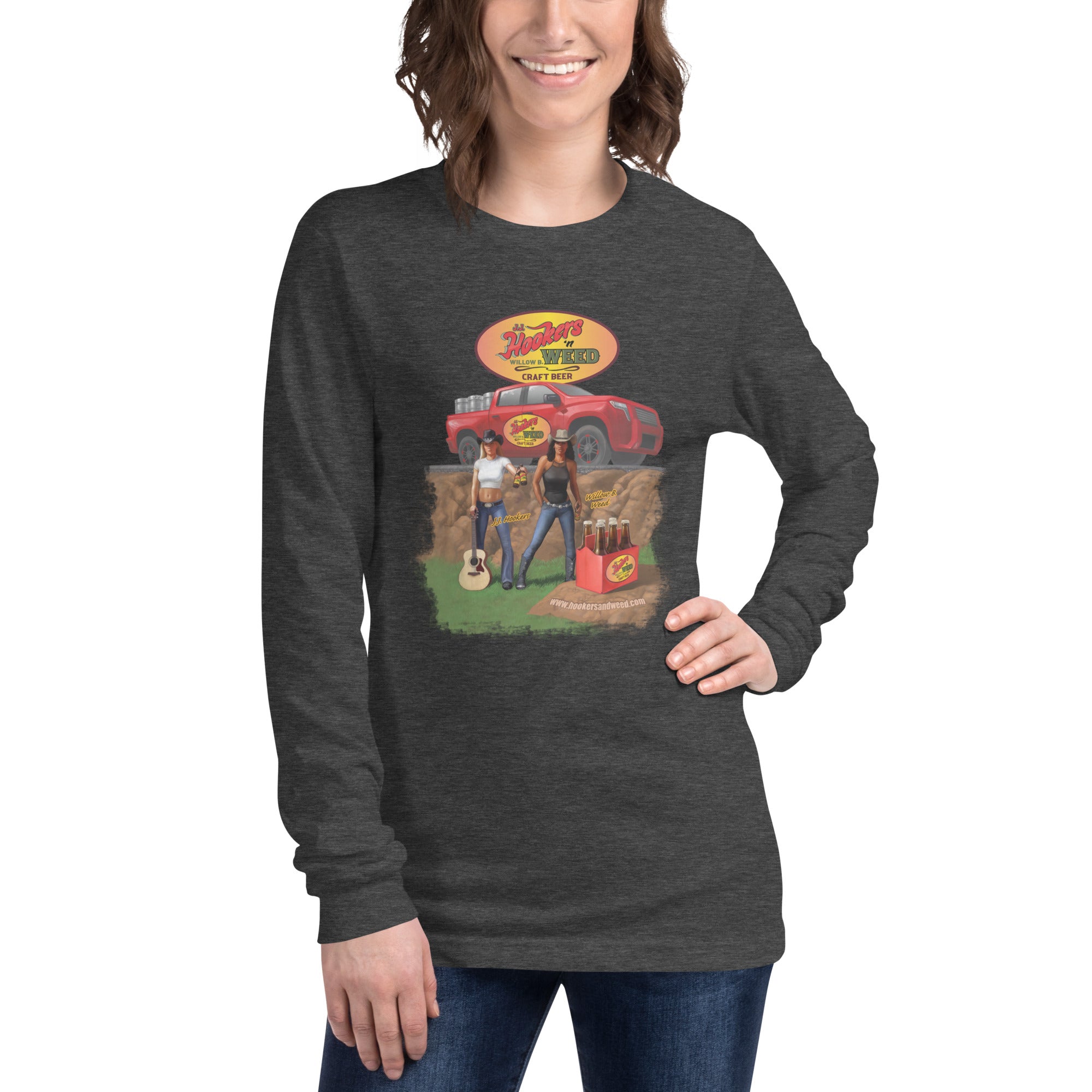 Hookers 'n Weed Unisex Long Sleeve Tee