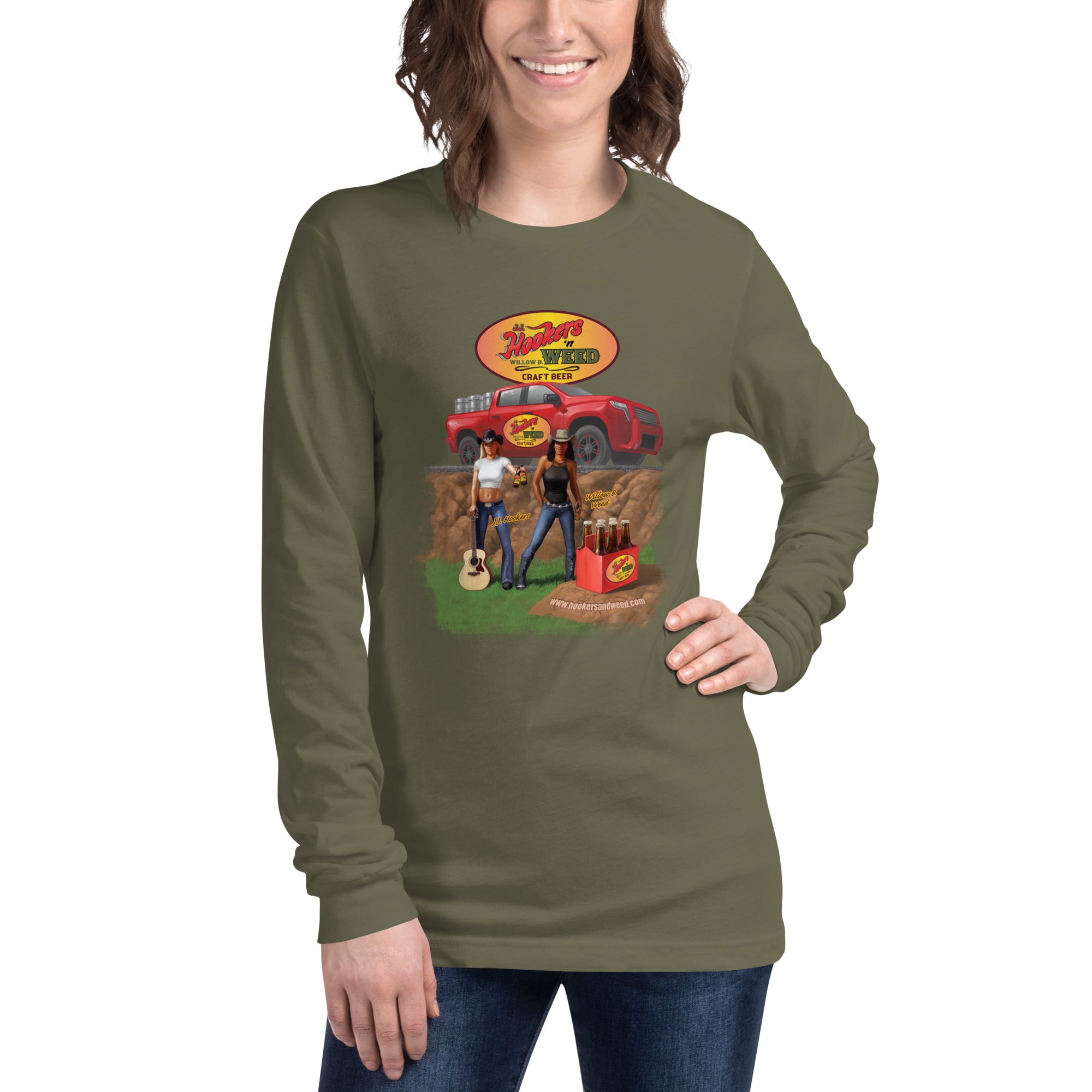 Hookers 'n Weed Unisex Long Sleeve Tee