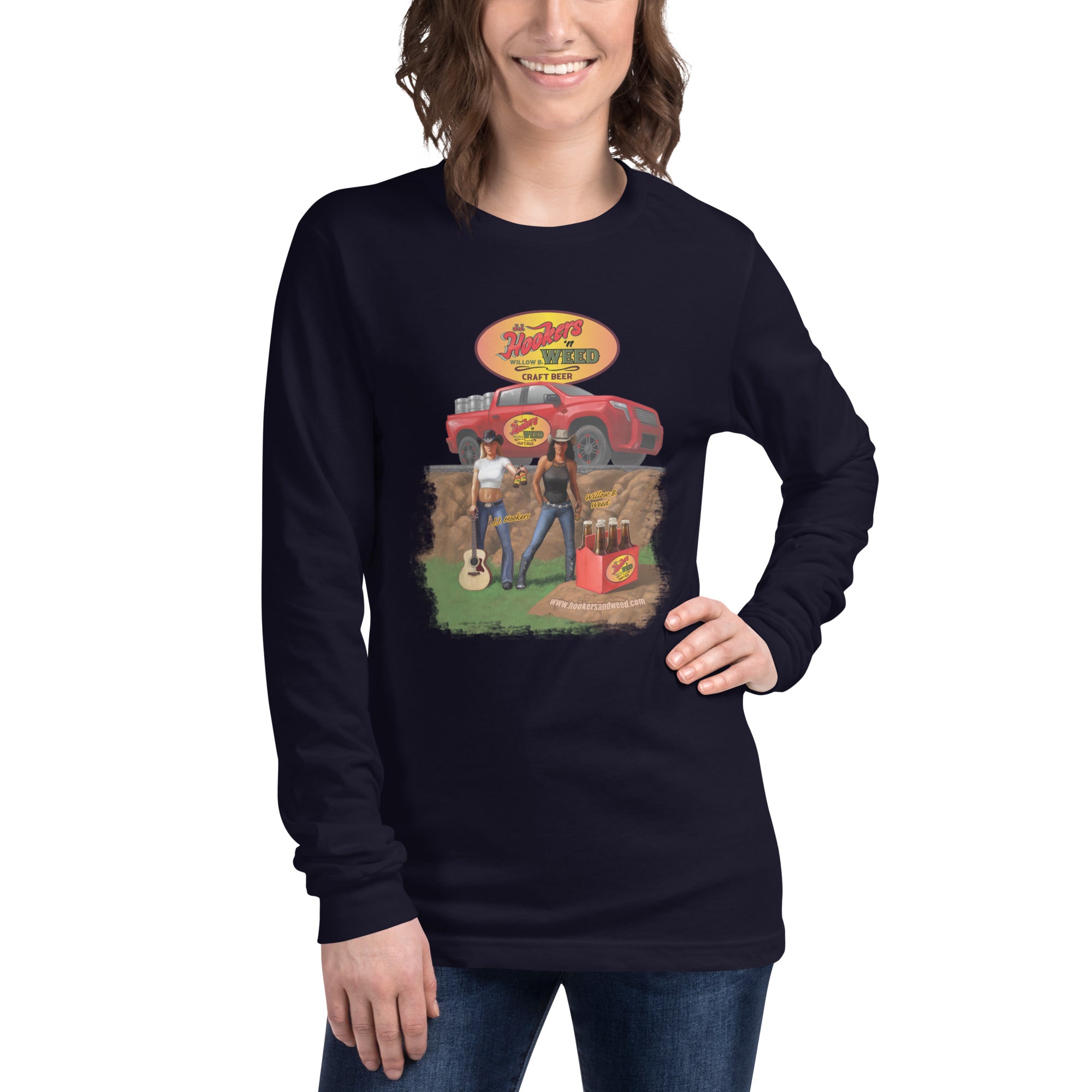 Hookers 'n Weed Unisex Long Sleeve Tee